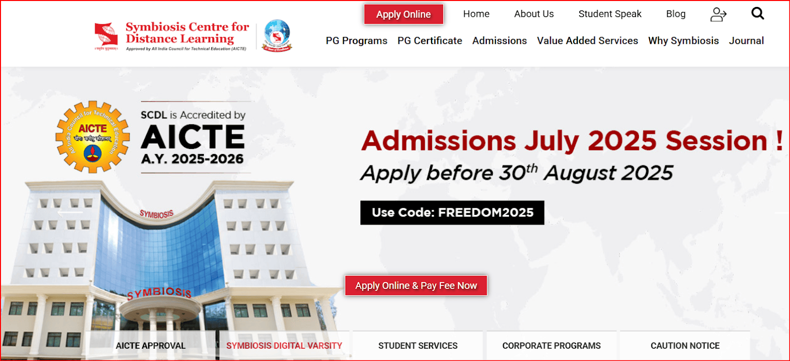 Symbiosis Centre for Distance Learning SCDL Ranchi offering flexible distance MBA college programs