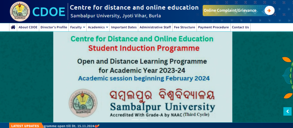 Sambalpur University Distance Educations
